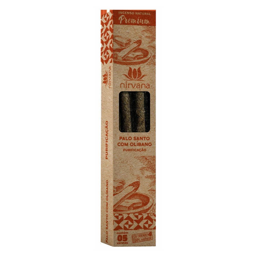 Incenso Natural - Palo Santo com Olíbano - Nirvana Premium