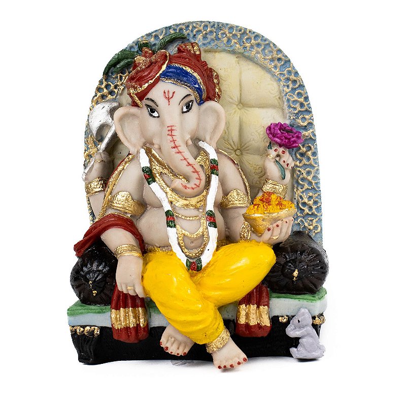 Ganesha - Poltrona Decorada (18cm)