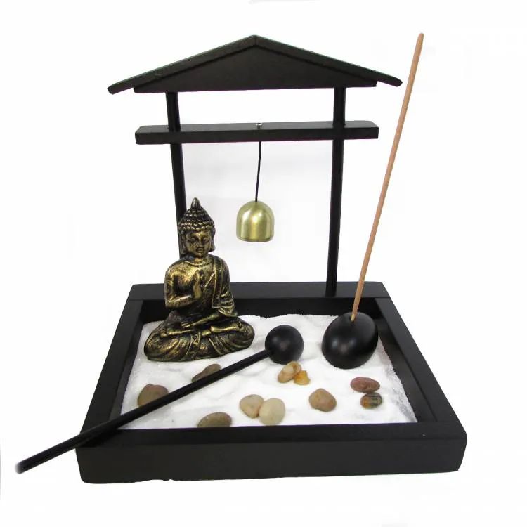 Jardim Zen Com Gongo e Buda - Feng Shui- 13cm