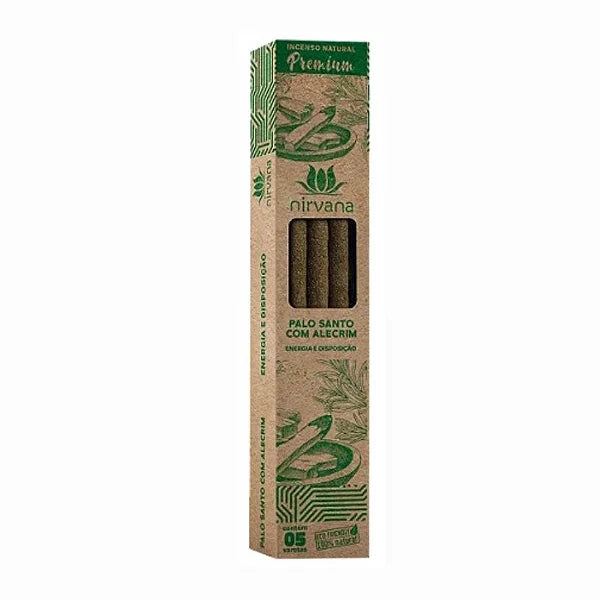 Incenso Natural - Palo Santo com Alecrim - Nirvana Premium